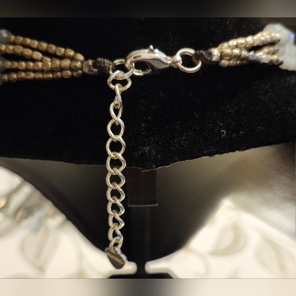 Nakamol Natural Gemstone & Prism Crystal Multistrand Necklace - Picture 6 of 8